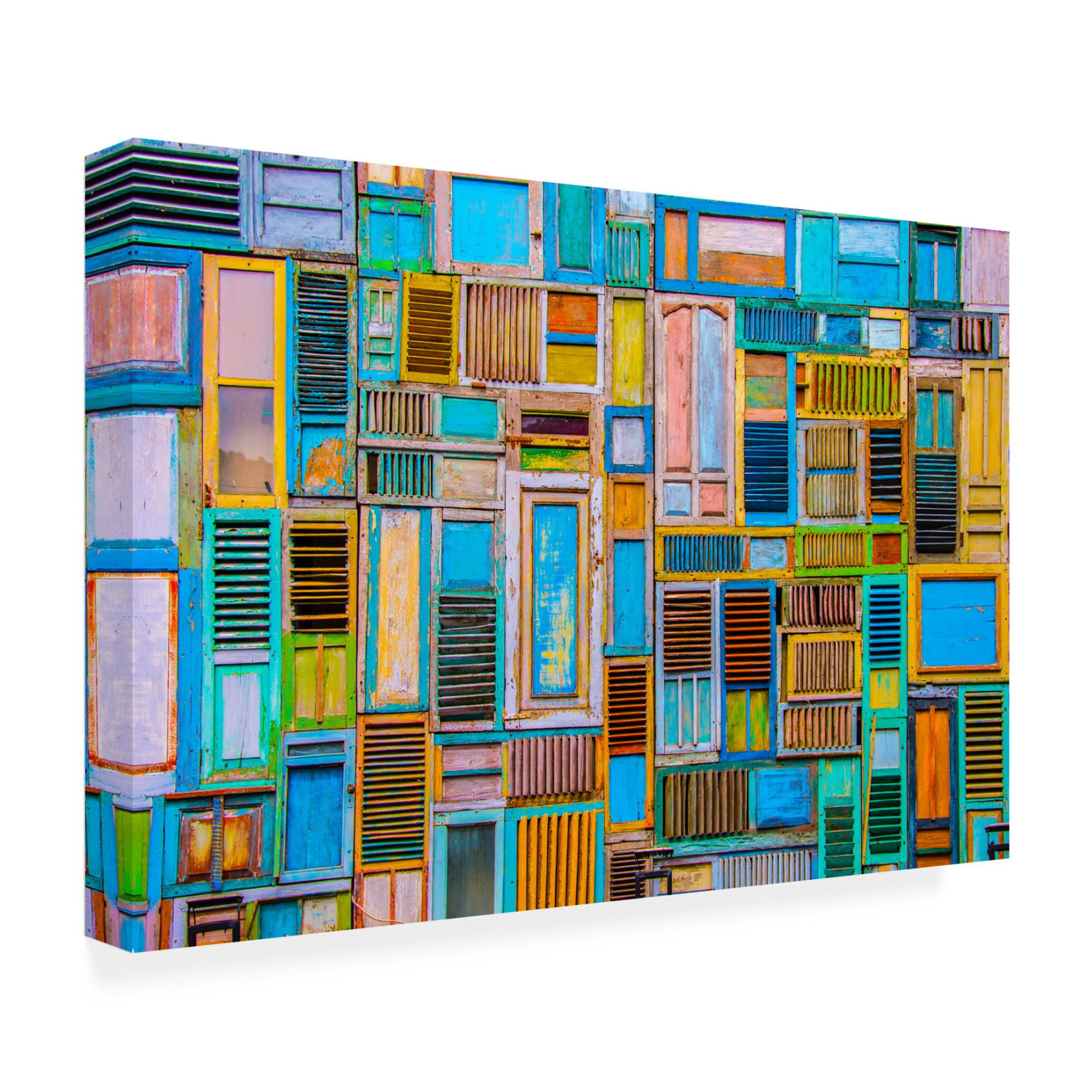 Canvas Wall Art - Renata Lacina 'Shutters' Wall Art for Living Room, Bedroom, or Office Décor by Trademark Fine Art - 47 x 30 Inches