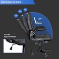 thumbnail image 3 of Ergonomic Gaming Chair, Adjustable Office Swivel Chair with PU Leather, Lumbar Support, Adjustable Armrests, 330lb Max Capacity for Kids, Adults, Home, Office, Gaming Violet, 3 of 7