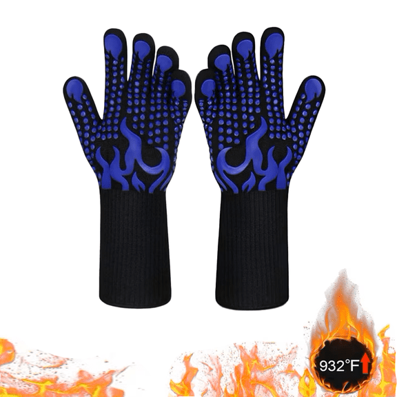 YMWVH Heavy Duty Heat Resistant Grilling Gloves 932°F, Multi-Purpose BBQ Gloves for Smoker, Oven, Cooking, Baking and Camping