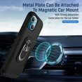 thumbnail image 4 of Funda de nuevo diseño para iPhone 13 con anillo giratorio de 360 grados, a prueba de golpes, de doble capa, compatible con TPU y PC, color negro, 4 of 5