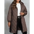 thumbnail image 7 of Luvrsol Women's Plus Size Hooded Long Puffer Coat Loose Padded Winter Jacket Casual Warm Outerwear, Coffee XL-5XL, 7 of 7