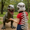 thumbnail image 4 of Dinosaur Skeleton Children , Mask Headgear Props, Lifelike Prehistoric Plush With Ultra-Soft Crystal Velvet Body And Flocked Skeleton For 3D Feel, 4 of 6