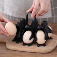 thumbnail image 2 of Egg Rack |Egg cup|Funny Egg Cup|Black egg cup|Egg Storage Box|Plastic Egg Holder|Egg insert|6 eggs, 2 of 4