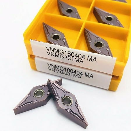 

10Pcs 35° VNMG160404 VNMG331-MA 16mm Carbide Turning Inserts For Stainless steel