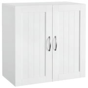 Topeakmart Wall Mount Cabinet Storage Organizer with Adjustable Shelf for Bathroom/Medicine/Kitchen/Laundry White