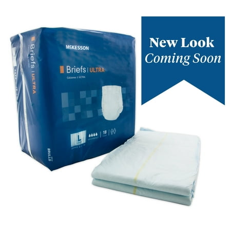 - McKesson HEAVY Absorbency Adult Diaper Brief L Contoured BRULLG 72/Case