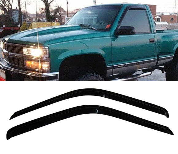 All American Auto Dark Smoke Acrylic Side Window Deflector Visor 2 Piece Set For 1988 1998 Chevy C K Regular Cab Chevy Tahoe 2 Door Chevy Blazer