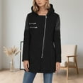 thumbnail image 2 of IWRICH Women's Wool Pea Coat Long Sleeve Hooded Dresses Long Winter Warm Thick Wool Trench Jacket Outwear Black S, 2 of 9