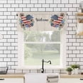 thumbnail image 4 of nqOlkjepod 4th of July Farmhouse Short Window Curtain Valances, Red Striped Red Love Heart Navy Independence Day Rod Pocket Kitchen Valances for Living Room Bedroom Bathroom Cafe, 42" x 12", 4 of 8