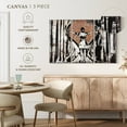 thumbnail image 4 of Elephant Stock Open Curtains Wall Art - Horizontal Multi Panel Canvas - Living Room Wall Decor - People Multi Panel - Gray And Brown Decor - 23" x 14", 4 of 4