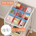 thumbnail image 3 of Rolling Utility Cart with 4 Drawers, Craft Organizer and Storage Carts with DIY Divider, Lockable Wheels Storage Organizer for Art Supplies, Store for Brushes & Paints & Artifacts, White, 3 of 16