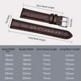 thumbnail image 5 of BISONSTRAP Watch Bands 24mm, Alligator Embossed Leather Watch Straps, Coffee Brown with Silver Buckle, 5 of 6