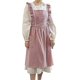 thumbnail image 1 of Delantal japonés de lino y algodón con espalda cruzada para mujer con bolsillos, vestido de moda para jardinería, pintura, limpieza y cocina, 1 of 5