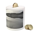 thumbnail image 3 of Black and White Piggy Bank, Scenic Tranquil Landscape with Lake Nature View Monochrome Photo, Ceramic Coin Bank Money Box for Cash Saving, 3.6" X 3.2", Black White Grey, by Ambesonne, 3 of 4