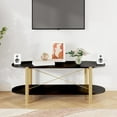 thumbnail image 3 of vidaXL Coffee Table Black 43.3"x18.9"x15.7" Engineered Wood, 3 of 6
