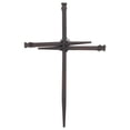 thumbnail image 1 of Dicksons Small Three Driven Nails Brown Rust Look 8.5 Metal Wall Cross, 1 of 10