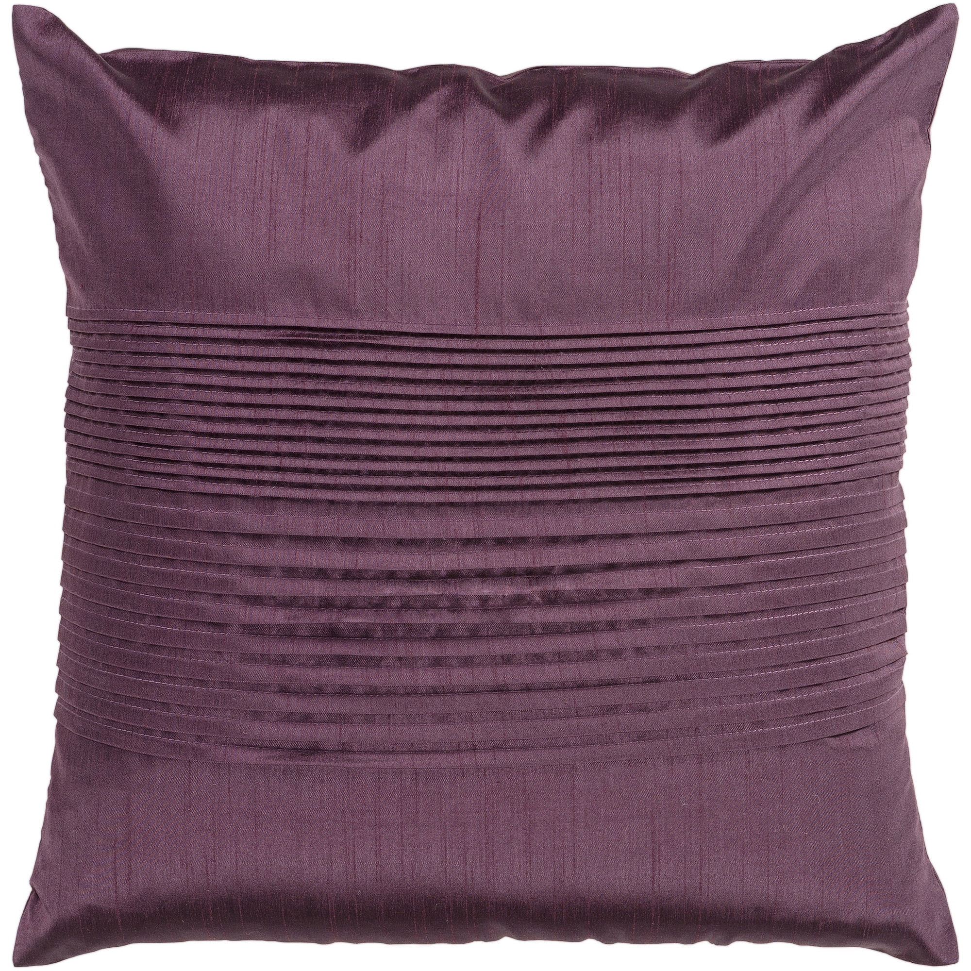 Art Of Knot Pleated Hand Crafted Solid Decorative Pillow Purple