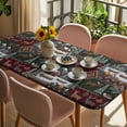 thumbnail image 3 of Western Boho Table Cloths for 4 Foot Rectangle Tables, Farmhouse Country Rustic Chic Wild Nature Cabin Deer Patio Waterproof Elastic Fitted Tablecloths, Washable Rectangular Table Cover for Camping, 3 of 8