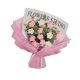 thumbnail image 1 of Ramo de flores de ganchillo, ramo de ganchillo, ramo decorativo tejido a mano para oficina Rosa, 1 of 9