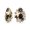 Black, variant on Bling Jewelry Womens Black White Cats Eye Garden Butterflies Flower Clip On Earrings Non Pierced Ears Gold Plated
