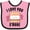 Pink and Black, variant on Inktastic I Love You Smore with Cute Food Valentine Girls Baby Bib