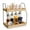 Wood, variant on Buric 2 Tier Organizational Organizer for Coffee Bar, Desktop Cosmetic Storage, Bathroom Organizer and Kitchen Organizer