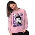 thumbnail image 5 of Kanji Style Cartoon Just Say Boop Women Crewneck Sweatshirt Brisco Brands 3X, 5 of 6