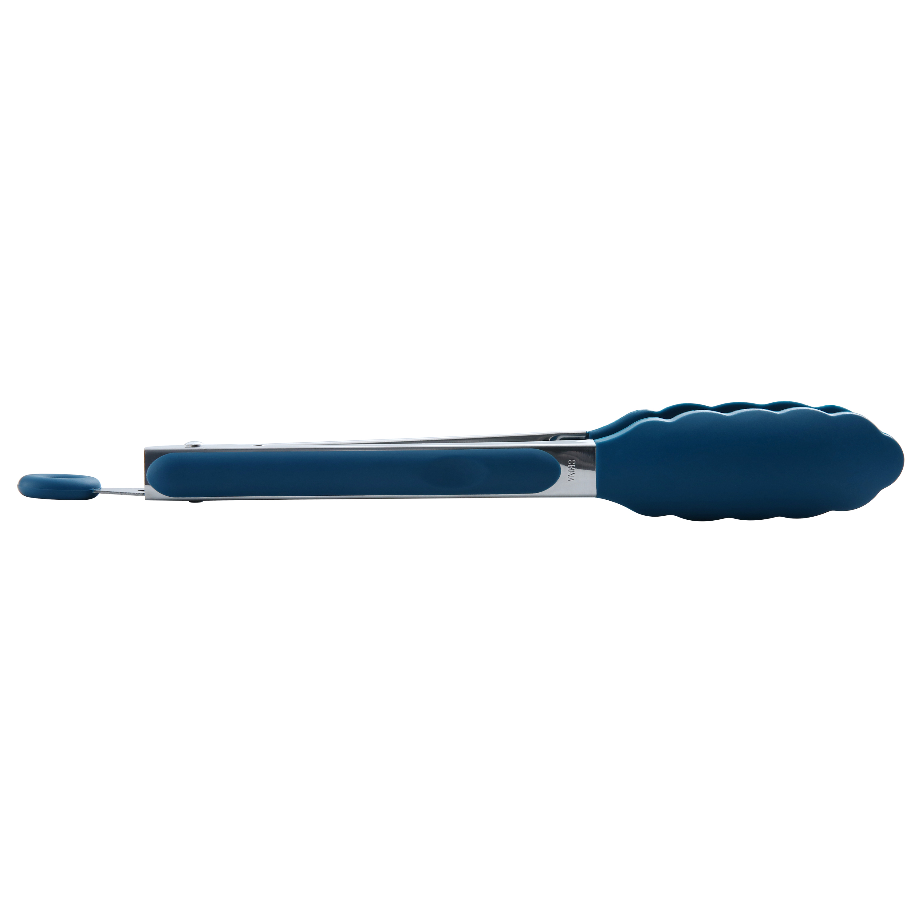 Mainstays 9" Stainless Steel Locking Tongs with Silicone Head, Navy, Grey, or Teal