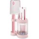 thumbnail image 1 of Soporte para cepillo de dientes de baño con taza, taza multifunción con soporte de cepillo de dientes eléctrico único, estante de almacenamiento para cepillo de dientes (rosa). Feliz Sencillez, 1 of 5