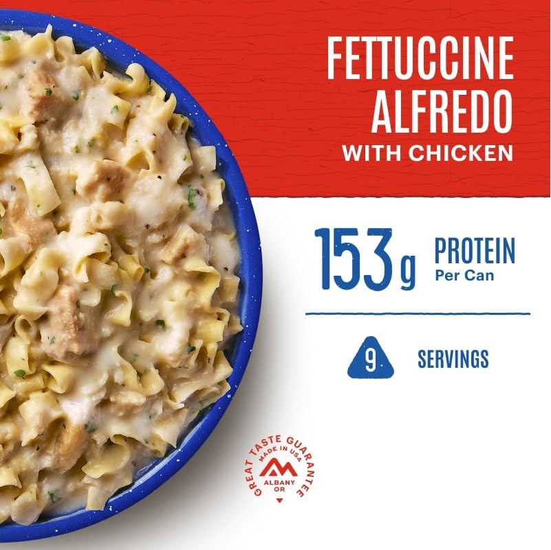 BB12/54 Mountain House Fettuccine Alfredo with Chicken #10 Can 9 Servings
