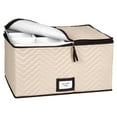 thumbnail image 1 of HOLDN' STORAGE Stemware Storage Case for 12 Wine Glasses - Soft Microfiber, 19" x 9.5" x 14", 1 of 7