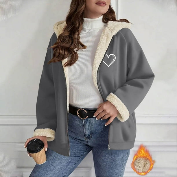 Ailaofu Women's Casual Zip Up Hoodie Sweatshirt Jacket Coat