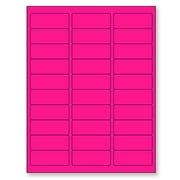 NextDayLabels - 8-1/2 x 11" Neon Color High Light Fluorescent Labels for Laser & Inkjet Printer (Pink Fluorescent, 1" x 2-5/8" - 30 Per Page | 750 Labels)