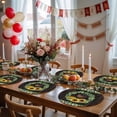 thumbnail image 5 of Spring Eucalyptus Sunflower Round 13 Inch Placemats Set of 8, Farmhouse Birds Brown Wood HeatResistant Non Slip Place Mats for Dining Table, Wipeable Braided Kitchen Table Mats for Housewarming, 5 of 9