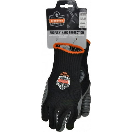 

Ergodyne Size M (8) Cotton/Nylon Anti-Vibration/Impact Protection Work Gloves For General Purpose Uncoated Elastic Band Cuff Full Fingered Black Paired