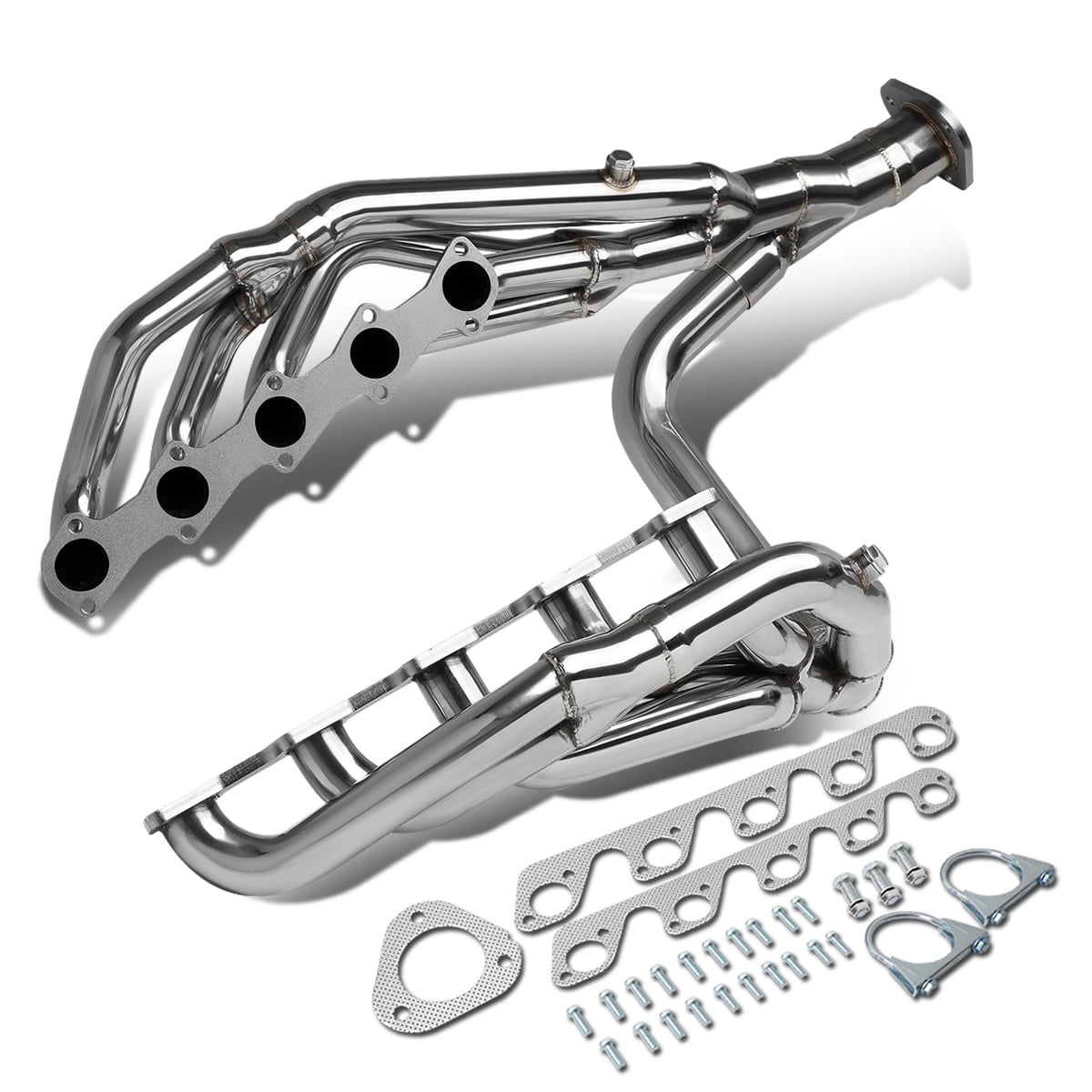 DNA Motoring HDS-F25099-68L-LT For 1999 to 2004 Ford F250 F350 SD 6.8L V10 Pair Stainless Steel Long Tube Exhaust Header Manifold
