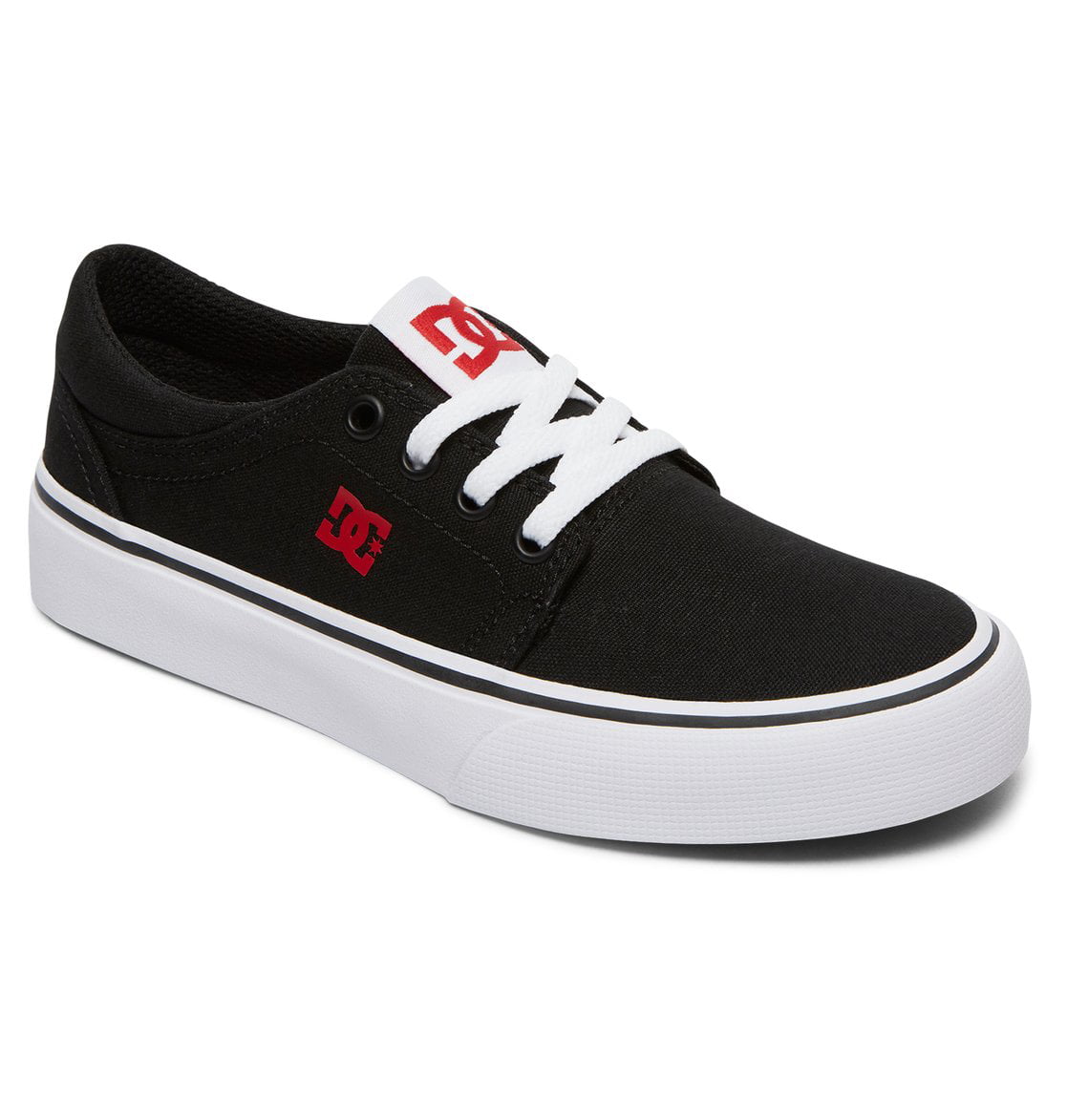 White Canvas Lace Up Casual Shoes DC Shoes Trase TX Grey Grey 