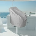 thumbnail image 6 of Boat Seat Cover Waterproof Outdoor Captain's Chair Cover Heavy Duty 420d Pontoon Boat Bench Seat Cover Weather Helm Chair Protector Grey 60x55x63cm, 6 of 6