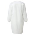 thumbnail image 1 of Guardurnaity Vestido de mujer con cuello en V, manga larga, ropa suelta de otoño, traje de fiesta de línea A de color sólido, rojo, S Prendas para la parte del cuerpo Blanco METRO Guardurnaity AP003890-02, 1 of 3