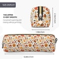 thumbnail image 3 of Fotbe Thanksgiving with Food Estuche para Lápices de Cuero con Estampado, Estuche con Cremallera Resistente, Organizador Compacto y Elegante para Papelería, 3 of 7