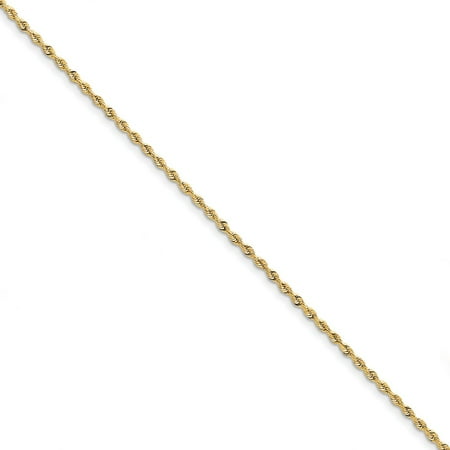 Roy Rose Jewelry 10K Yellow Gold 2.25mm Diamond-cut Quadruple Rope Chain ~ length: 8 inches