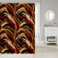thumbnail image 2 of Manfei Bohemian Tiger Print Shower Curtain 72Wx84L, Rustic Abstract Art Bathroom Shower Curtain, Brown, 2 of 5