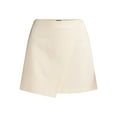 thumbnail image 2 of Scoop Women's Ponte Wrap Mini Skirt, Sizes XS-XXL, 2 of 5