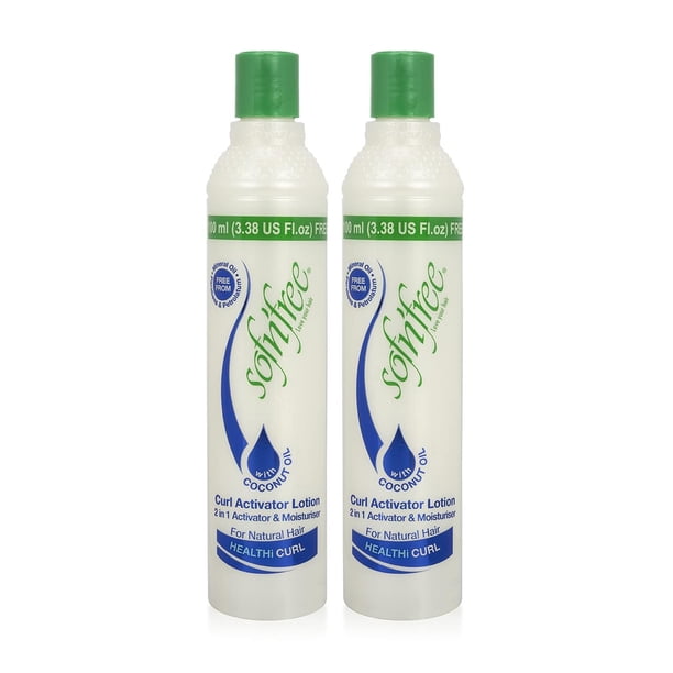 SofnFree Hidratante y activador de rizos para cabello natural, rizos y ondas suaves, 25,36 fl oz/750 ml (paquete de 2)