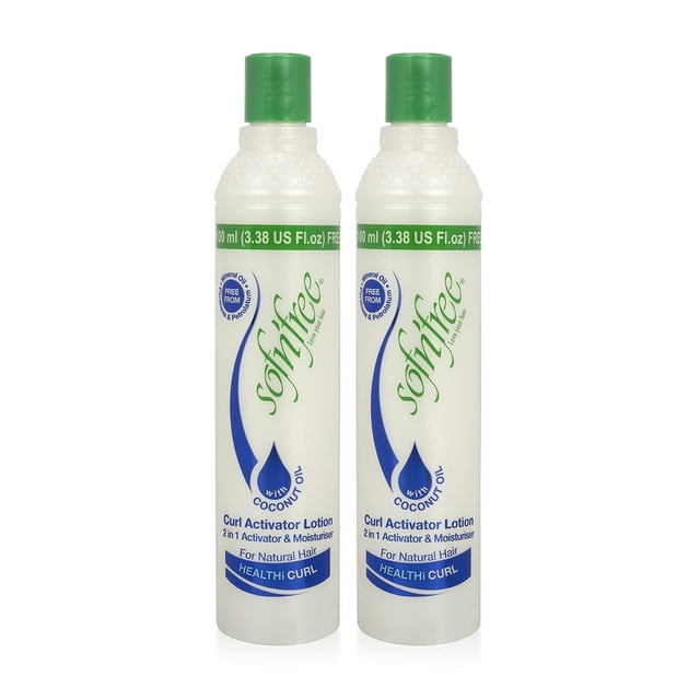 SofnFree Hidratante y activador de rizos para cabello natural, rizos y ondas suaves, 25,36 fl oz/750 ml (paquete de 2)