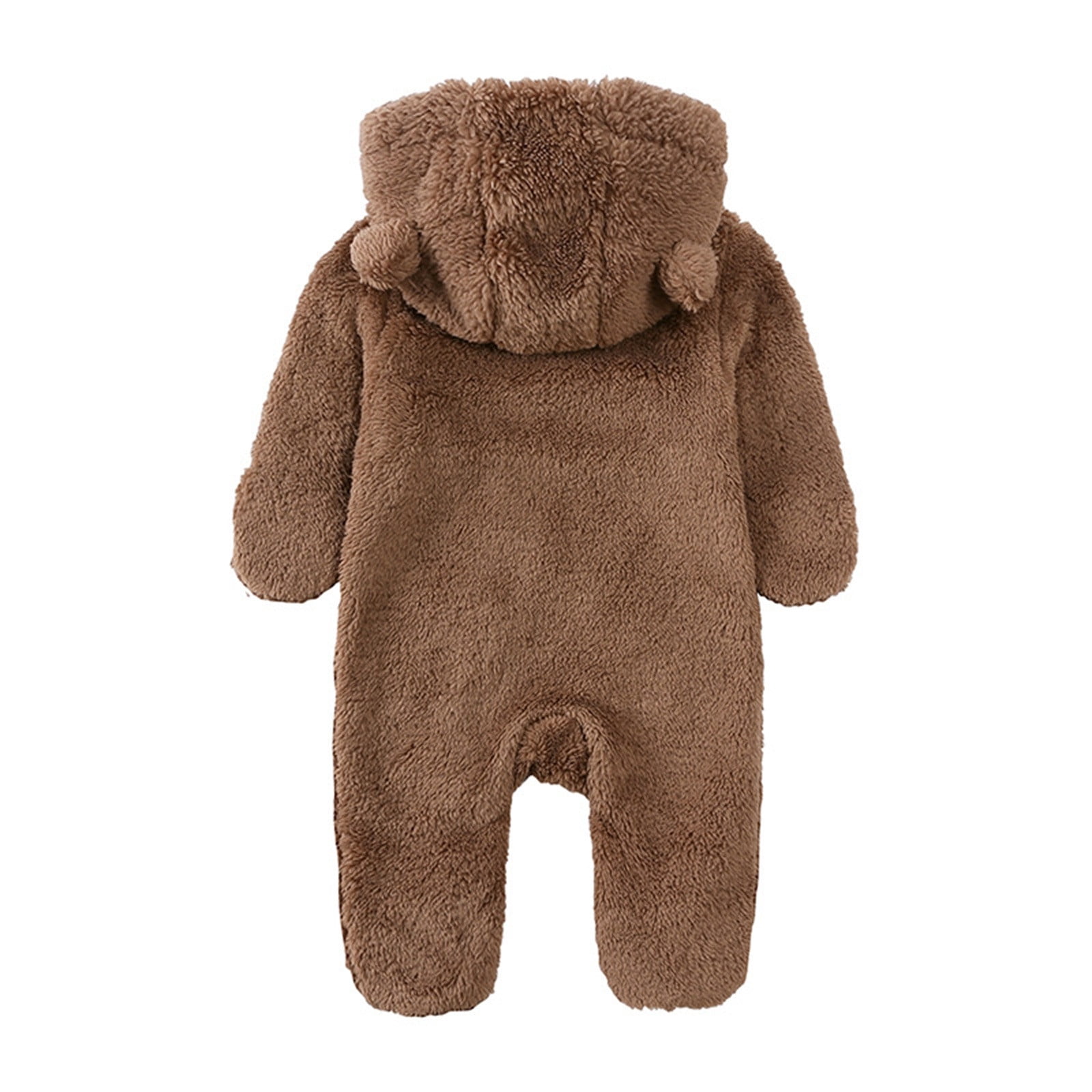 XFHLMJFF Baby Boys Girls Long Sleeve Pajamas Winter Coat Solid Color Bear Warm Footed Onesies for 6-9 Months