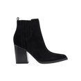 thumbnail image 3 of MARC FISHER Womens Black Goring Padded Matter Pointed Toe Block Heel Zip-Up Leather Booties 6.5 M, 3 of 4