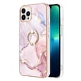 thumbnail image 2 of SaniMore for iPhone 13 Pro 6.1" 2021 Case with 360 Degree Rotating Metal Ring Shockproof TPU Backplane Marble Pattern Luxury Fashion Anti-drop Cover For iPhone 13 Pro, Rosegold, 2 of 4