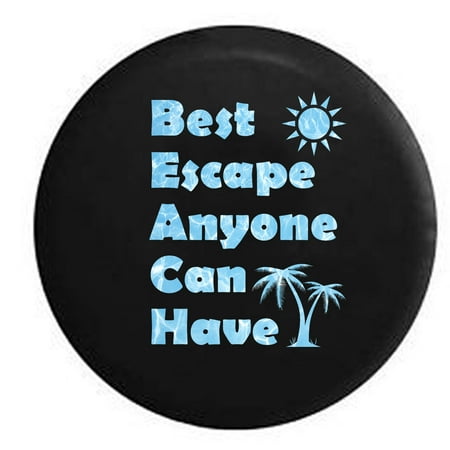 BEACH Best Escape Palm Trees Sun - Ocean Water Spare Tire Cover for Jeep RV 29 (Best Shapewear For Spare Tire)