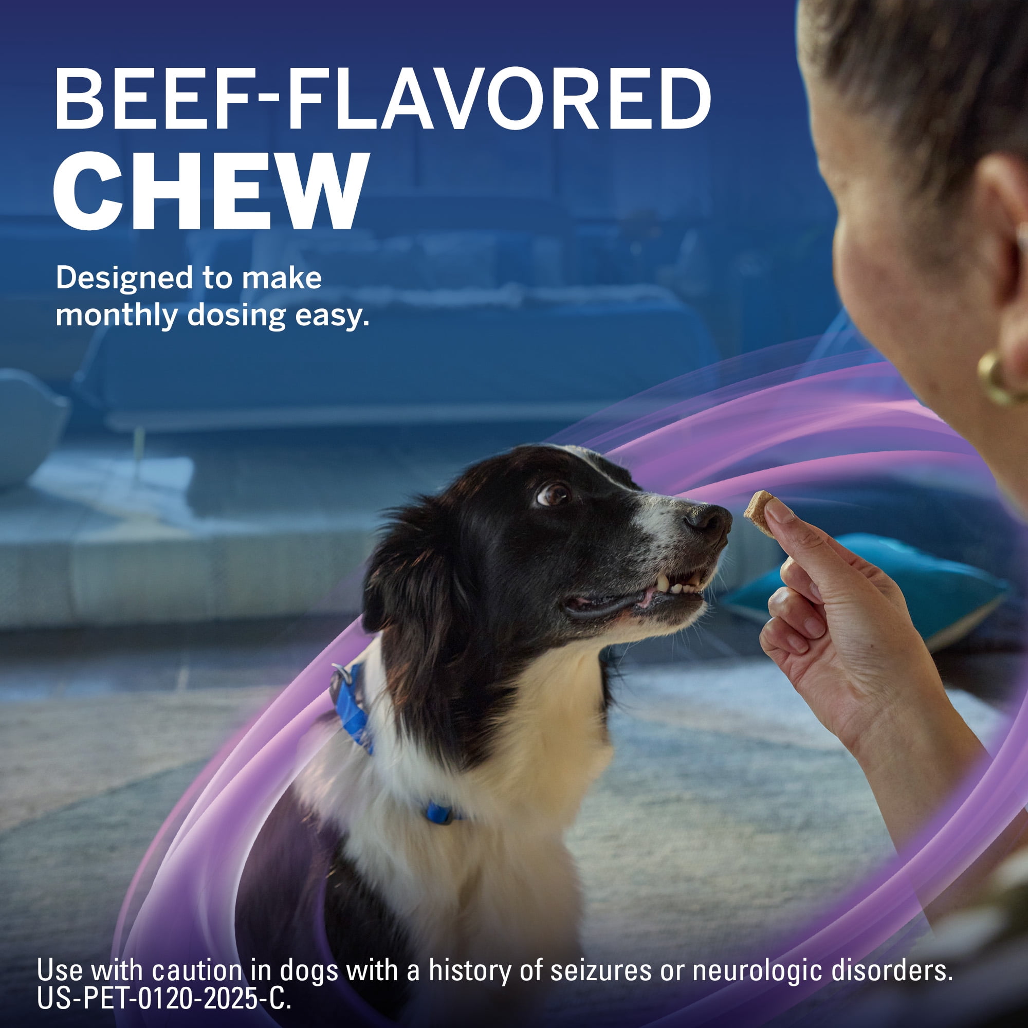 NexGard Plus Flea, Tick & Heartworm Chewable for Dogs 66.1-132 lbs, Beef Flavor, Red Box